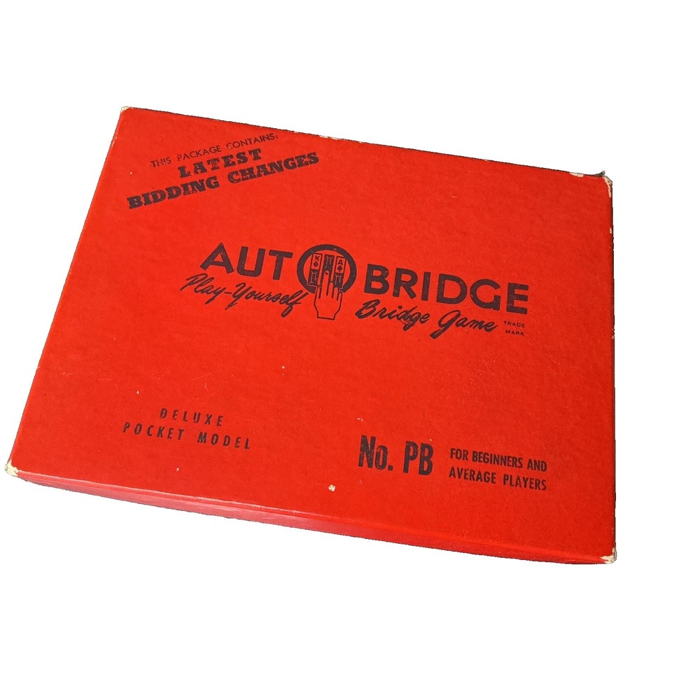 Vintage Complete 1959 Auto Bridge Autobridge Play-Yourself Card Game Set